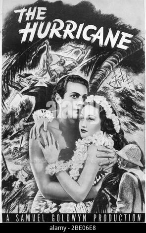 DOROTHY LAMOUR und JON HALL im HURRIKAN 1937 Regisseur JOHN FORD Roman Charles Nordhoff und James Norman Hall Spezialeffekte James Basevi The Samuel Goldwyn Company / United Artists Stockfoto