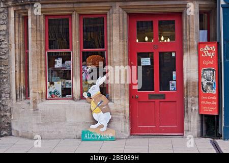 UK-Oxford Alices Shop Stockfoto