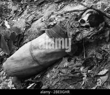 Überreste eines Yukpa Indianers, Sierra de Perija, Kolumbien, Südamerika. Stockfoto