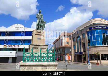 Lord Nelson Statue in Bridgetown, Barbados, Karibik Stockfoto