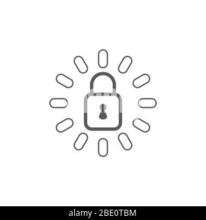 Vorhängeschloss Glanz Design Logo Vektor Stock Vektor