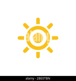 Einfacher Kreis Sonne Licht geometrische Linie Logo Vektor Stock Vektor
