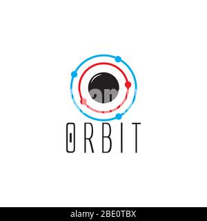 Orbital einfache bunte Logo Vektor Stock Vektor