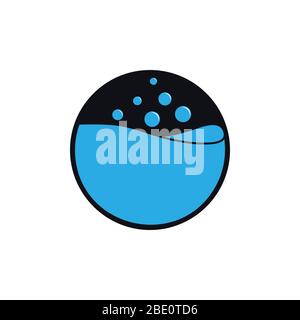Bubble Wasser 3d Form Logo Vektor Stock Vektor