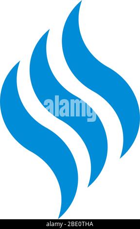 Einfache Streifen Kurven Design Symbol Logo Vektor Stock Vektor