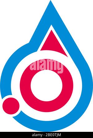 Buchstabe d Kreis orbitalen geometrischen Pfeil einfachen Logo-Vektor Stock Vektor