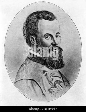 "Der Arzt entdeckt nach und nach die Geheimnisse des menschlichen Körpers." Andreas Vesalius (1514-1564), der belgische Anatom, der die moderne Anatomie gründete. In Italien revolutionierte Vesaluis das Studium der Anatomie, beendete die Lehre von Galen und übte direkte Beobachtung durch Dissektion. Seine Ergebnisse wurden 1543 in dem berühmten Buch De Humani Corporis Fabrica (über die Struktur des menschlichen Körpers) veröffentlicht. Die erste genaue Arbeit über die menschliche Anatomie, es enthielt viele Beschreibungen und feine Holzschnitte. Nach diesem frühen Erfolg wurde er ein Gerichtsarzt und alle, aber aufgegeben Forschung. Stockfoto