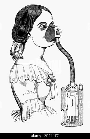 John Snow's Chloroform Inhalator, 1850er Stockfoto