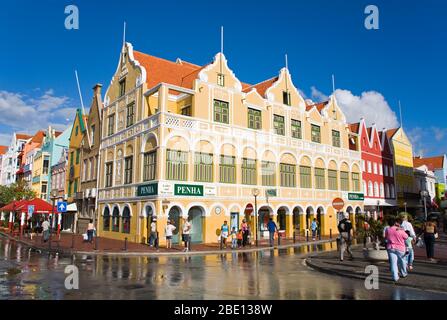Penha Gebäude, Punda Bezirk, Stadt Willemstad, Curacao, Niederländische Antillen, Karibik Stockfoto