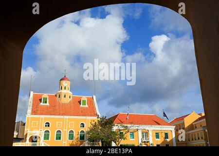 Fort Kirche in Fort Amsterdam, Punda District, Willemstad, Curacao, Karibik Stockfoto