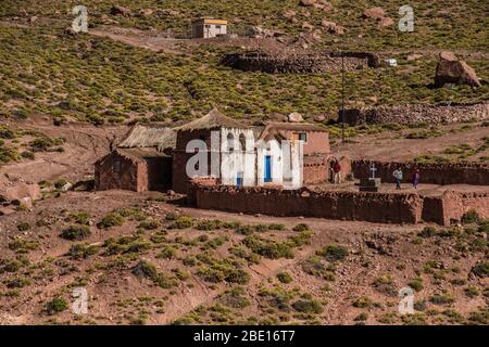 Machuca, kleine Stadt in der Atacama Wüste, Chile Stockfoto