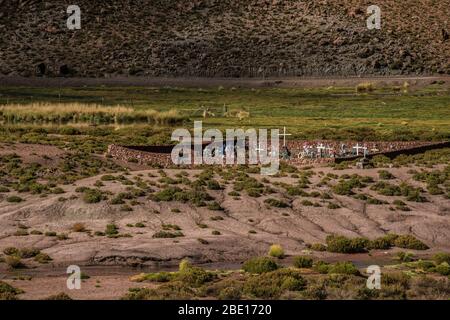 Machuca, kleine Stadt in der Atacama Wüste, Chile Stockfoto