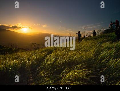 Sonnenaufgang am Broga Hill Park, Semenyih Selangor Stockfoto