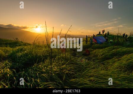 Sonnenaufgang am Broga Hill Park, Semenyih Selangor Stockfoto