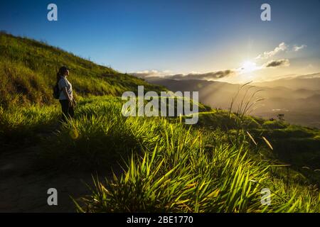 Sonnenaufgang am Broga Hill Park, Semenyih Selangor Stockfoto
