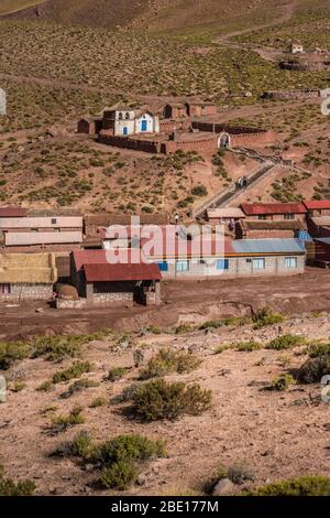 Machuca, kleine Stadt in der Atacama Wüste, Chile Stockfoto