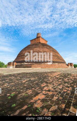 Antike Stadt Anuradhapura, Jetvanarama Dagoba, aka Jetvanaramaya Stupa, kulturelle Dreieck, Sri Lanka, Asien Stockfoto