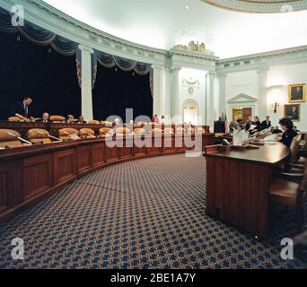 Büro der Sekretärin - Sekretär Chao bezeugt vor dem Haus Mittel und Wege Ausschuss Stockfoto