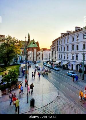 Eine der Aussichten in der Krakauer Altstadt Stockfoto