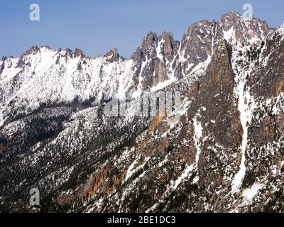 Cascade Berge in der Nähe von Washington Pass in North Cascades Nationalpark Stockfoto