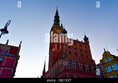 Das Rathaus entlang des langen Marktes Stockfoto