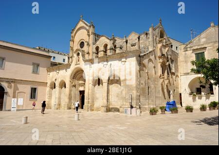 Italien, Basilikata, Matera, Kirche San Giovanni Battista Stockfoto