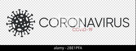 Coronavirus Bakteria Cell Icon, 2019-nCoV neuartige Coronavirus Bakterien. Keine Infektion und Stop Coronavirus Konzepte. Gefährliches Coronavirus, Wuhan. Transparenter Hintergrund isoliert Vektor-Symbol eps10 Stock Vektor