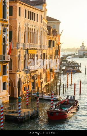 I-Venedig: Canal Grande am Morgen Stockfoto