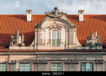 Architekturdetails des Königlichen Schlosses in Warschau Stockfoto