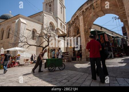 Israel, Jerusalem, Altstadt, Evangelisch-Lutherische Kirche des Erlösers ist die einzige evangelische Kirche in der Altstadt von Jerusalem. Im Lat Stockfoto