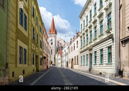 Altstadt Straße in Znojmo Stockfoto