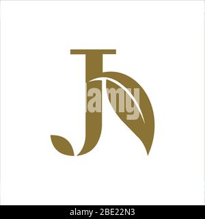 Vorlage für Vektorgrafik mit Anfangsbuchstaben ja oder aj Stock Vektor