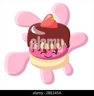 Backen Logo Design Vorlage.Sweet Party Einladung Karte. Einladung Zur Geburtstagsfeier. Cupcakes Party. Vektorgrafik. Stock Vektor