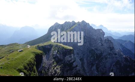Mangart, Nationalpark Triglav in Slowenien Stockfoto