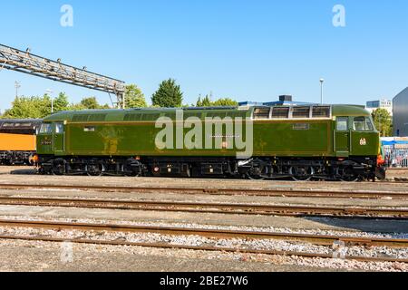 GWR Class 57 57604 Pendennis Castle auf Old Oak Common Depot Stockfoto