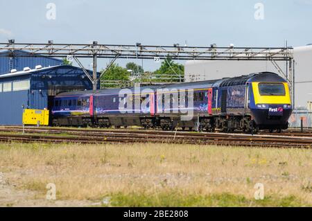 Erste Great Western Class 43 HST auf Old Oak Common Depot Stockfoto