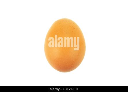 Huhn Braunes Ei auf weißem Hintergrund isoliert Stockfoto
