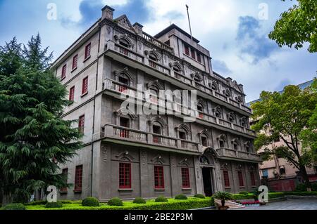 Das ehemalige Hotel Jiangxi wurde das Hauptquartier des Nanchang-Aufstands in dem, was Grundstein den für die Volksbefreiungsarmee, China. Stockfoto