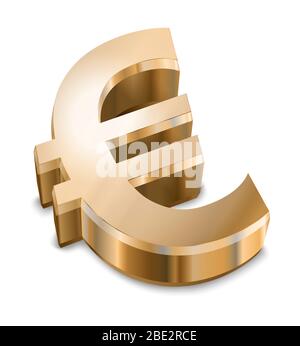 Ein Bild von einem goldenen Euro Zeichen Stockfoto
