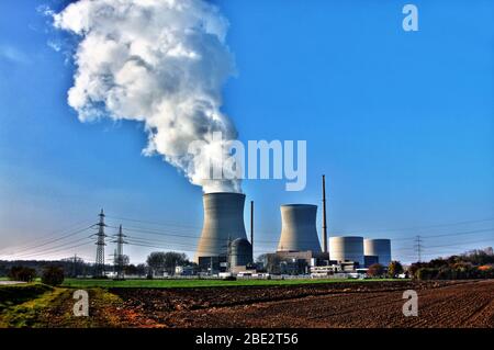 Eine Fotografie der Kernkraft in Deutschland Gundremmingen Stockfoto
