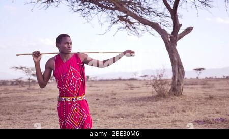 Afrikanischer Stammesmann Stockfoto