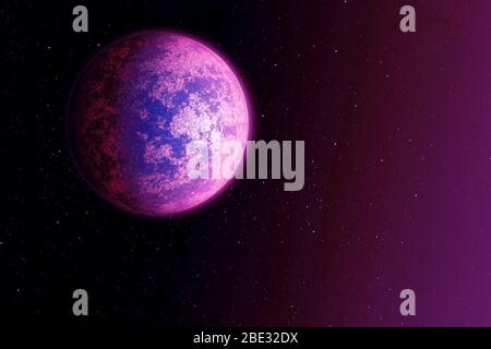 Exoplanet in Deep Space.Elemente dieses Bildes wurden von der NASA eingerichtet. Stockfoto