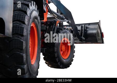 Baulader isoliert auf weißem Hintergrund Stockfoto
