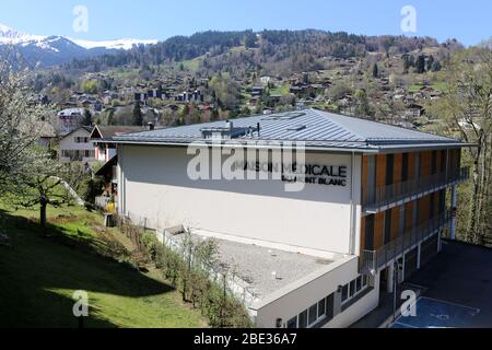 Maison Médicale du Mont-Blanc. Saint-Gervais-les-Bains. Haute-Savoie. Frankreich. Stockfoto