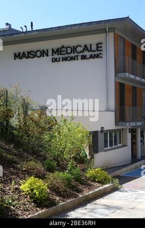 Maison Médicale du Mont-Blanc. Saint-Gervais-les-Bains. Haute-Savoie. Frankreich. Stockfoto