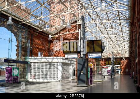 Nottingham, Großbritannien. April 2020. Uk Coronavirus Lockdown Tag 14. Die Stadt Nottingham setzt ihre soziale Distanzierung fort und die Sperrung von Reisen, die nicht unbedingt notwendig sind. Stockfoto