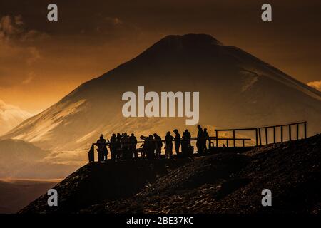 Aussichtspunkt Auf Das Feuchtgebiet Des Putana-Flusses, Atacama-Wüste, Chile Stockfoto