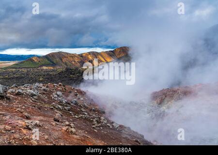 Landmannalaugar, Fjallabak Naturschutzgebiet, Hochland von Island, Südregion, Island Stockfoto