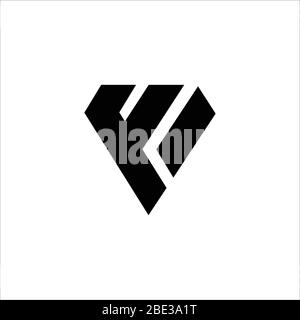 Vorlage für das ursprüngliche fv-Logo oder vf-Logo Stock Vektor