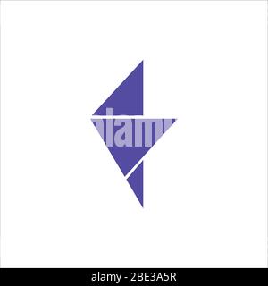 Vorlage für das ursprüngliche fv-Logo oder vf-Logo Stock Vektor
